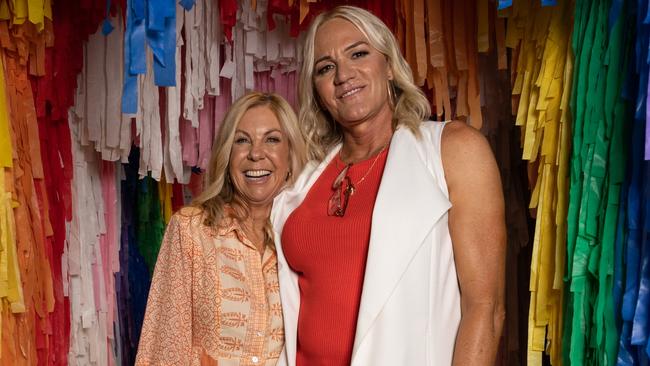 Danielle Laidley and partner Donna Leckie attended the Australian Open Pride Day launch. Photo: Tennis Australia/ Fiona Hamilton