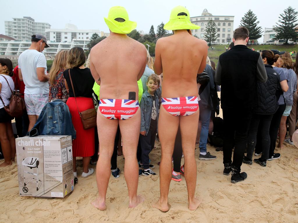 ROYAL TOUR - Visit to BONDI. People start to gather at Bondi beach ahead of the visit by The Duke and Duchess of Sussex, Prince Harry and his wife Meghan. Picture: Nathan Edwards