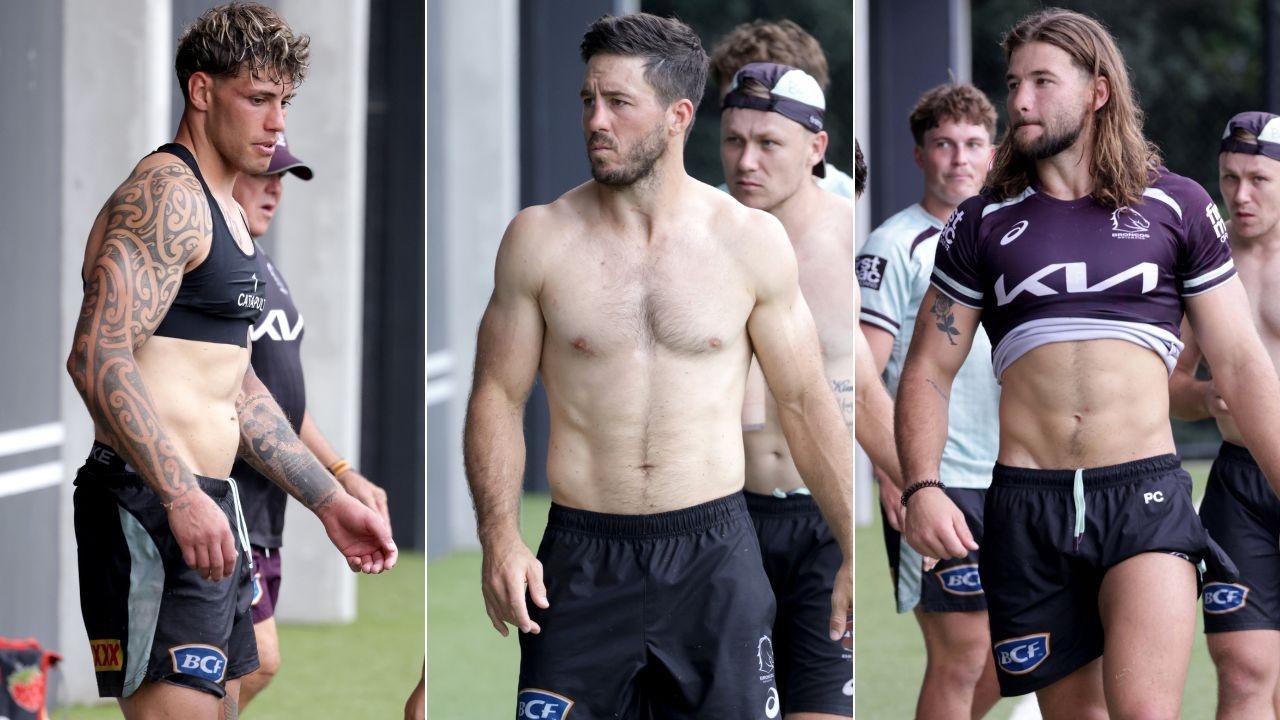 Ab ban over? Shirtless Broncos flaunt ripped rigs after summer flogging