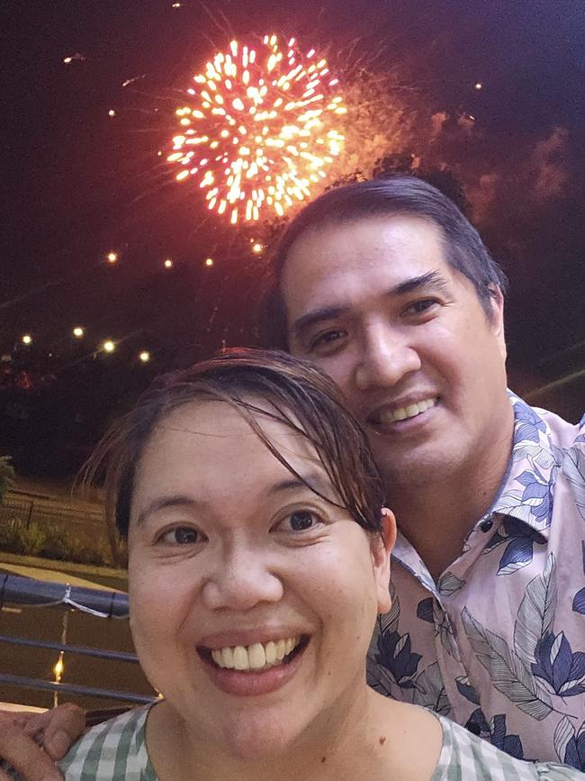 Fireworks over Ipswich, New Year 2022/2023. Picture: Facebook/Nina Manaloto-Caladiao