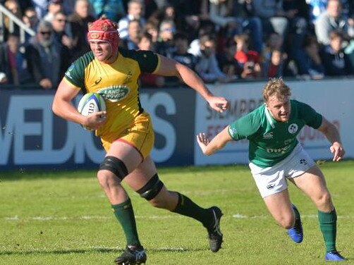 Former Gregory Terrace star Harry Wilson in action for Australia at the World Rugby U20 Championships this year. Picture: Javier Escobar/NurPhoto via Getty Images