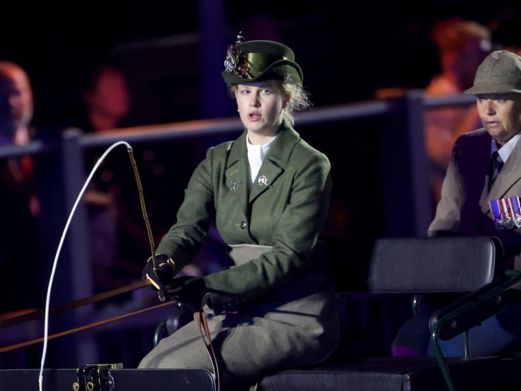 Lady Louise Windsor during the A Gallop Through History performance. Picture: Getty Images