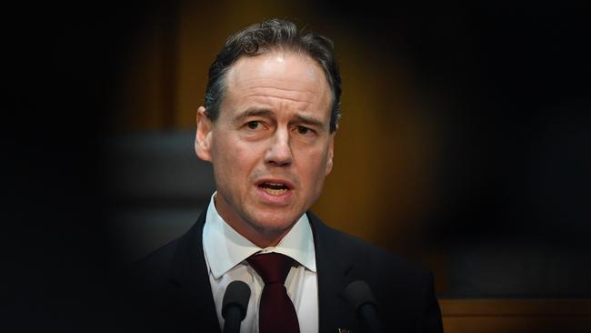 Health Minister Greg Hunt held a teleconference with the mental health sector on Tuesday night in a bid to ‘get ahead of the curve’. Picture: Getty Images