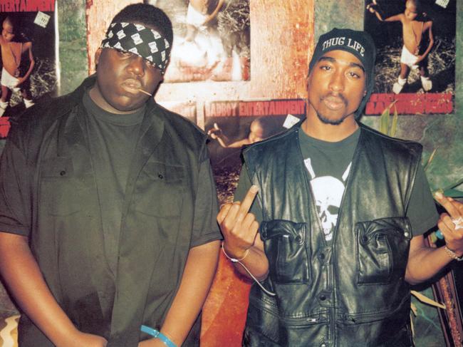 31/01/2003 Rappers, Biggie Smalls aka Notorious BIG (left) and Tupac Shakur.