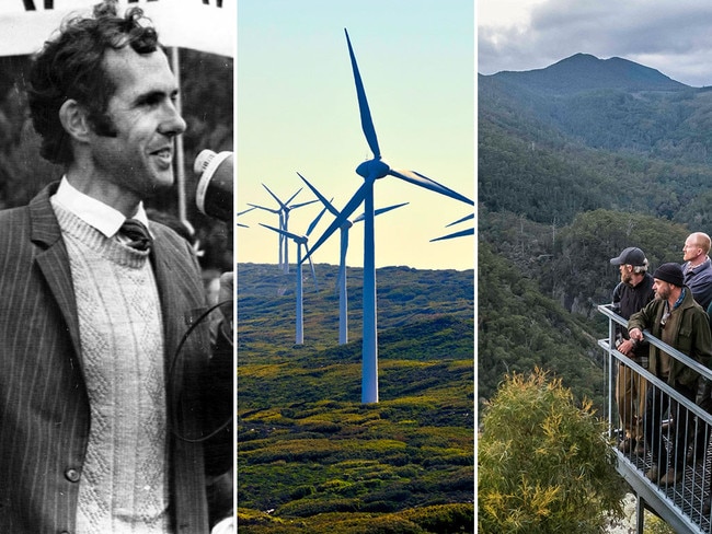 Bob Brown has compared the propsal for a wind farm in northern Tasmania to the Franklin Dam. Picture: