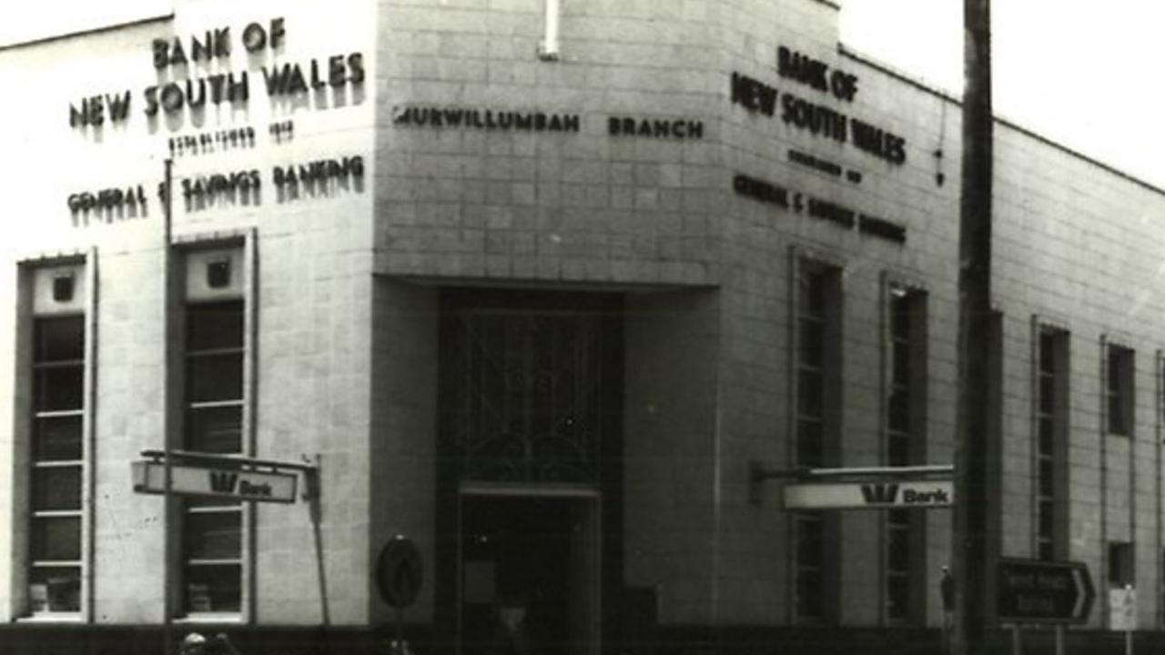 The Murwillumbah branch of The Bank of New South Wales where the magnetic drill gang stole $1.7 million. Picture: HWT Image Library