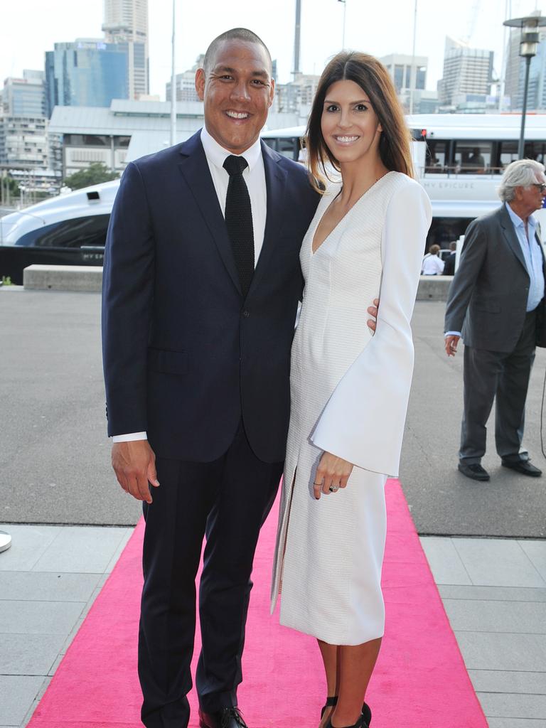 Geoff Huegill with ex-wife Sara. Photo: Belinda Rolland.