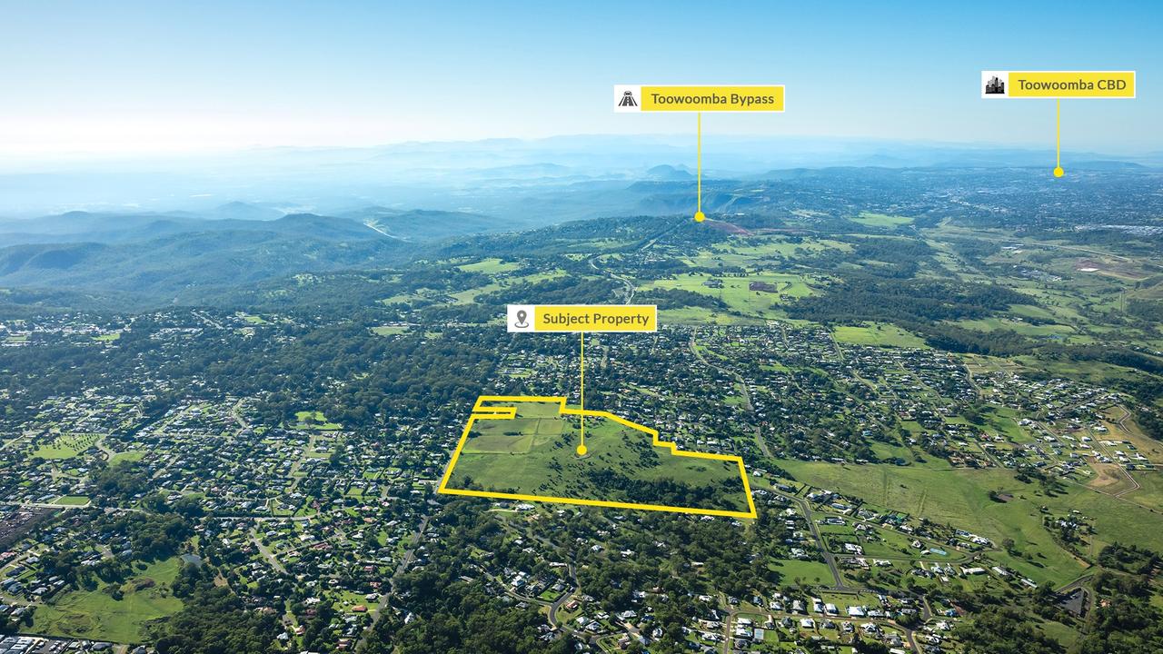 A 32-hectare block of land on Cawdor Road in Highfields featuring a 90-lot development approval has sold to a southeast Queensland development company.