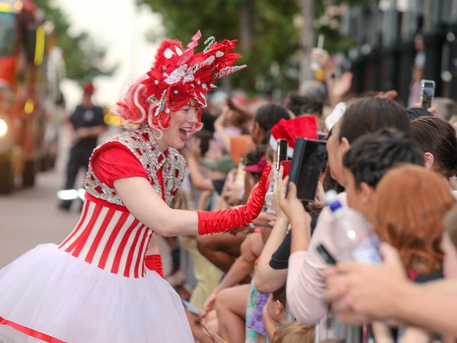 Santas Helper  In the annual Christmas Pageant and Parade down the Esplanade and Knuckey StÃs.Picture: Glenn Campbell