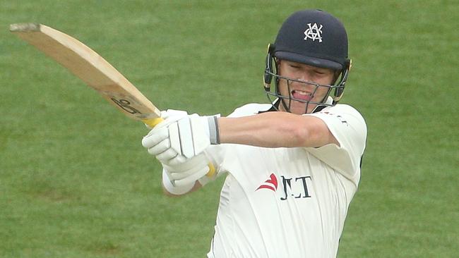 Marcus Harris of Victoria pushed his Test claims with another half-century in the Sheffield Shield match against Tasmania. Picture: AAP