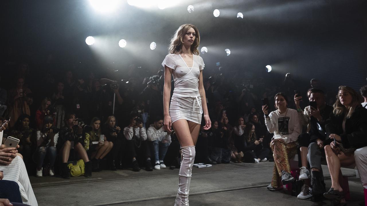 SYDNEY, AUSTRALIA - MAY 16:  A model walks the runway during the I.AM.GIA show at Mercedes-Benz Fashion Week Resort 19 Collections at Carriageworks on May 16, 2018 in Sydney, Australia.  (Photo by Brook Mitchell/Getty Images)