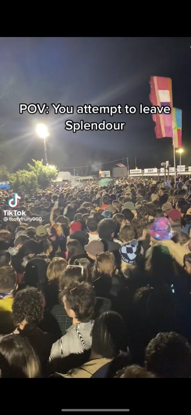 Thousands of Splendour goers forced to line up for hours to be able to leave the festival.