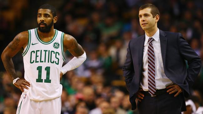 Brad Stevens took the Boston Celtics all the way to the Eastern Conference Finals, without the injured Kyrie Irving. Picture: Getty Images/AFP