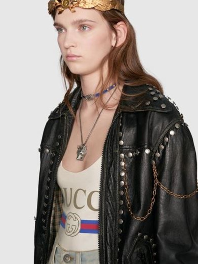 Gucci's controversial $470 bathers, as styled on its website. Picture: Gucci