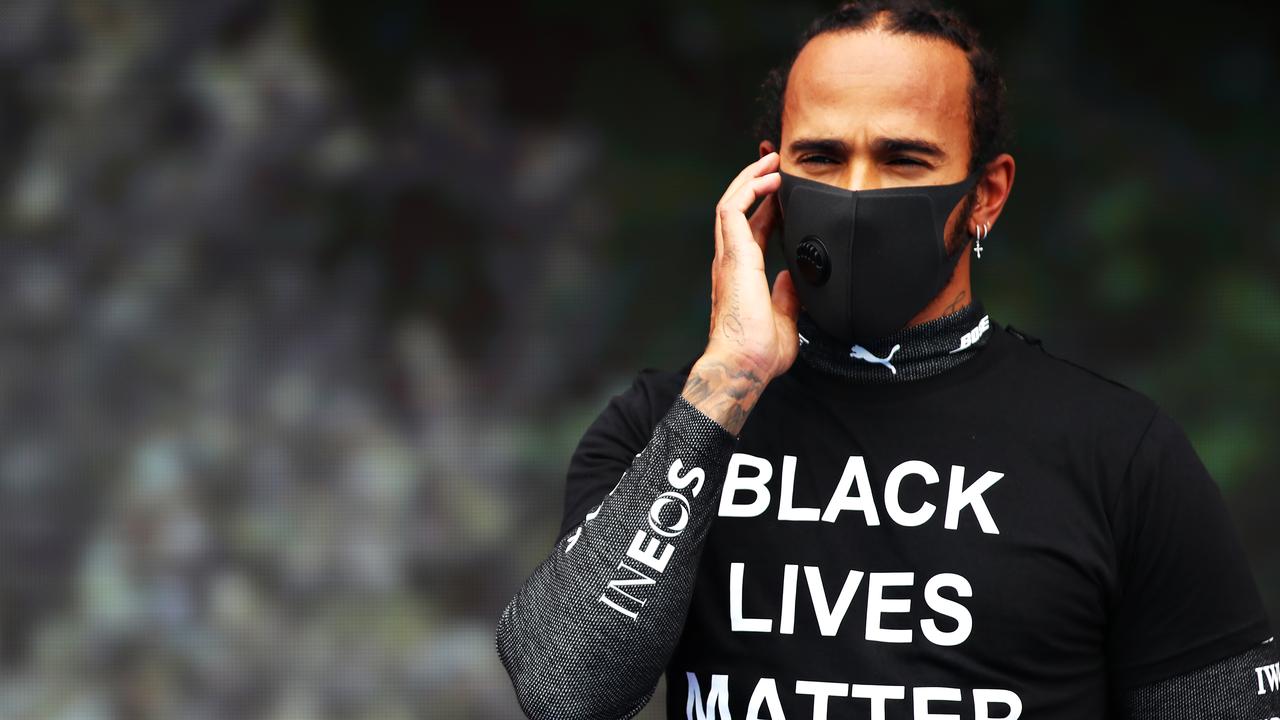 Johnny Herbert says Hamilton should wear the same shirt as the rest of the grid. (Photo by Mark Thompson/Getty Images)