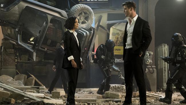 Tessa Thompson and Chris Hemsworth have great onscreen chemistry but never look like they’re having any fun.