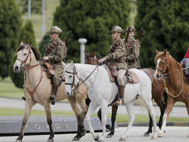 The annual remembrance day ceremony is held at the Cenotaph, Hobart, Tasmania. Picture: MATT THOMPSON.