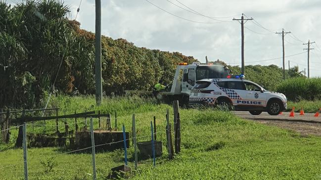 The scene of the crash where a 23-year-old Mount Louisa man died on Beach Road near Lilliesmere Court, Ayr.