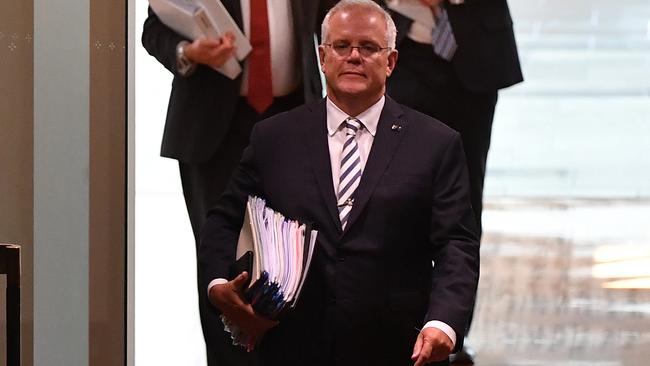 Scott Morrison at Parliament House in Canberra on Thursday. Picture: Getty Images