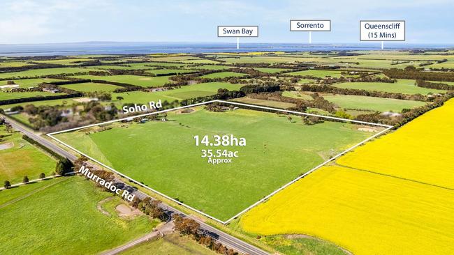 Bennettswood, at 2-38 Soho Rd, Drysdale, is an almost 15ha rural property with two houses, a vineyard and paddocks for agricultural pursuits.