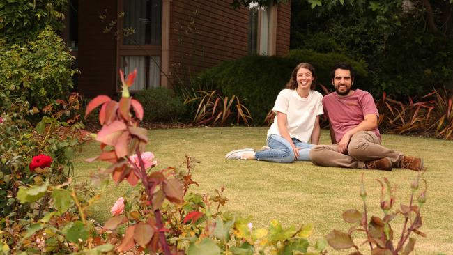 Sarah Droscher and Jack Stipcevich are first-home buyers in Grovedale. Picture: Alison Wynd