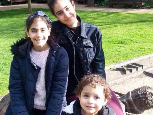 Sisters Mirna, Fatima and Zainnb are among the missing in Grenfell Tower in the London fire. Picture: Supplied