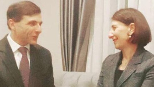 Berejiklian with lawyer Arthur Moses.