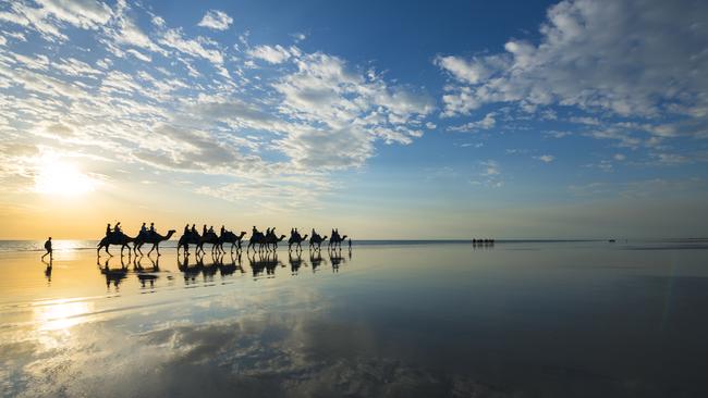 You might want to watch where you’re looking on some of the camel rides. Picture: Lauren Bath