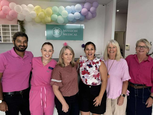 The team at Mission Medical (from left) Dr Daniel Bakhsh, Emma Bakhsh, Dr Kim Favier, Nikki Bocca, Debbie Boyd and Rachel Smith.