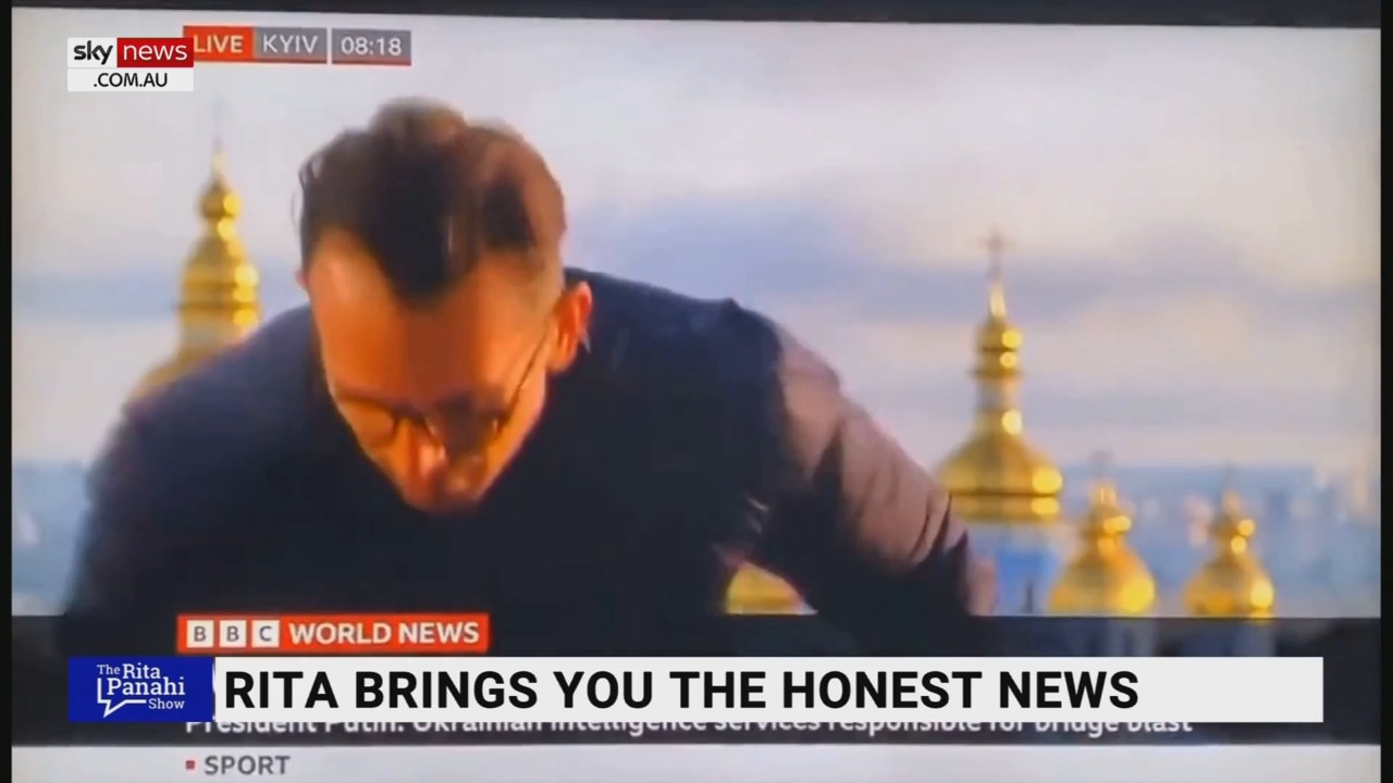 BBC reporter forced to take cover on live TV as missiles strike Kyiv