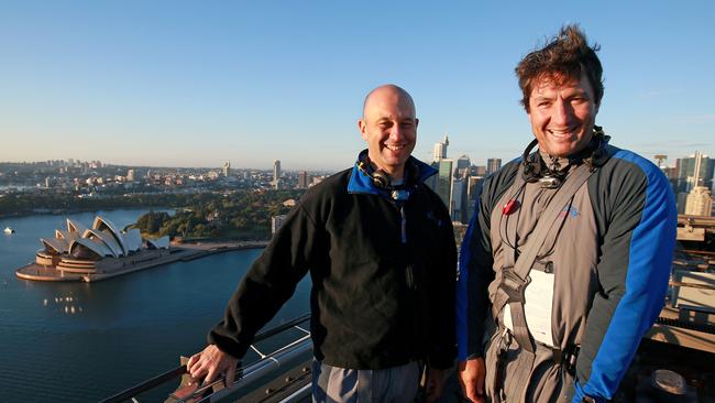 Greenberg climbed the Sydney Harbour Bridge on Anzac Day. Picture by Toby Zerna.