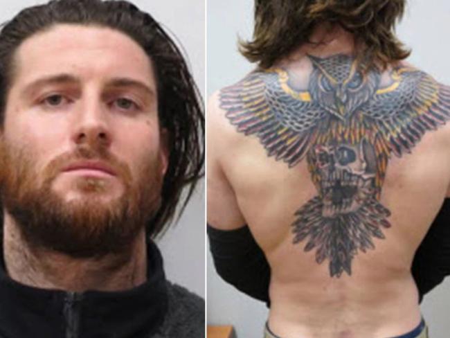 Shane O'Brien drastically changed his appearance, including the massive back tattoo, to help him evade authorities. Picture: Metropolitan Police