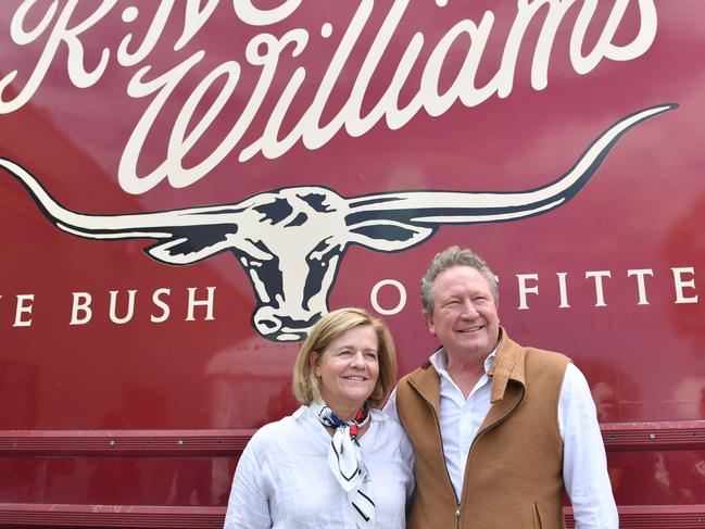 27/01/21. Andrew Forrest and wife Nicola will be touring the RM Williams manufacturing floor in Salisbury. It's the first time since they bought the business.  Nicola and AndrewPicture: Keryn Stevens