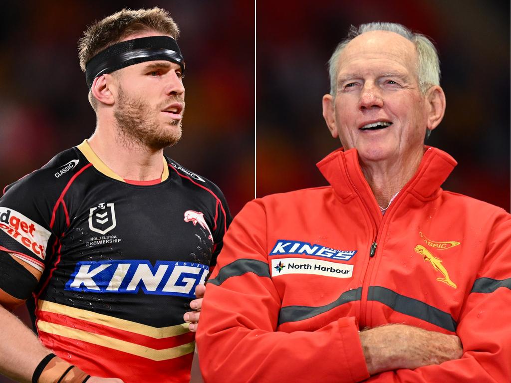 Will Euan Aitken (L) follow Wayne Bennett (R) to the Rabbitohs?