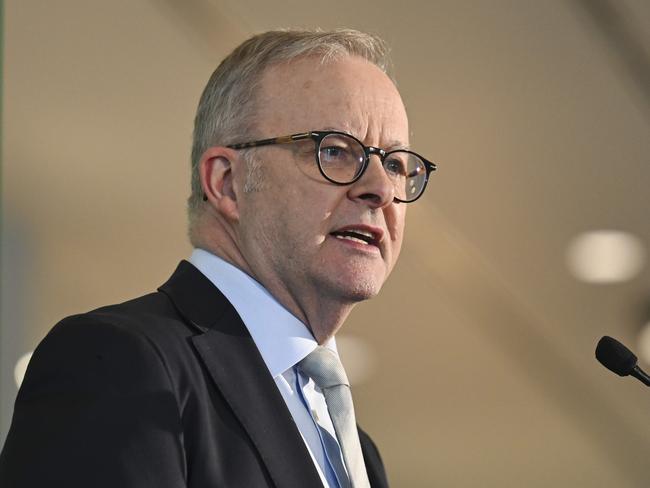 CANBERRA, Australia - NewsWire Photos - November 4, 2024: Prime Minister Anthony Albanese and Minister for Health and Aged Care Mark Butler attend the Stronger Medicare Awards at Parliament House in Canberra. Picture: NewsWire / Martin Ollman