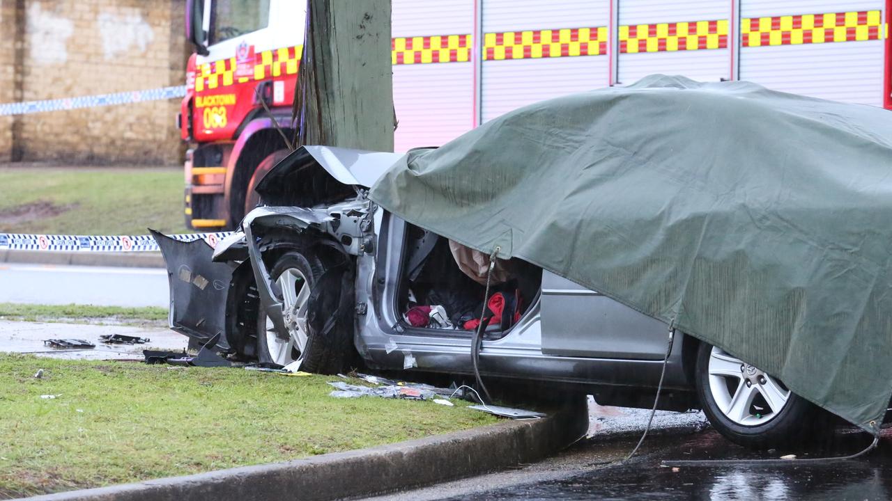 Police said all four people in the car were wearing seatbelts but Ms Xuereb appears to have fallen asleep and slipped out of hers. Pictures: Steve Tyson/TNV