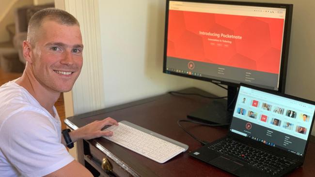 Ben Russell, 24, is the founder of home tutoring start-up Pocketnote. Image: supplied