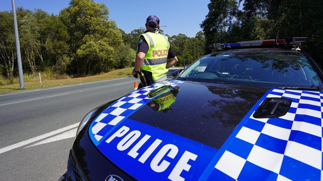 A police car has been involved in a crash after officers swerved to save a woman in out of control car near Kingaroy.