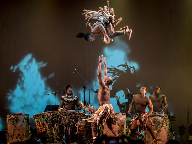 The show highlights Guinean culture through live music, dancing and acrobatics. Picture: Helen Page