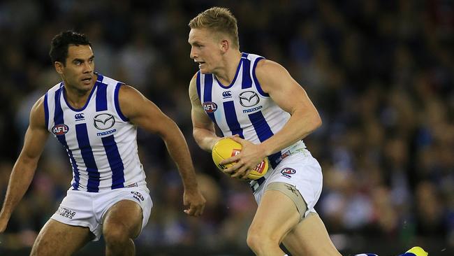 Jack Ziebell on the attack for the Roos. Picture: Wayne Ludbey