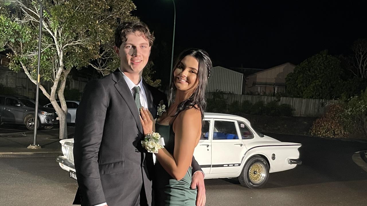 The students arrive at St Mary's College formal at the Brolga Theatre.