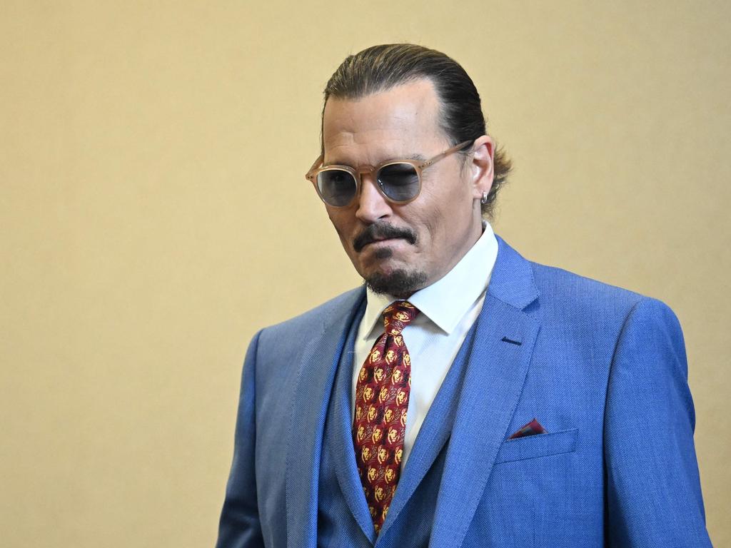 Actor Johnny Depp stands in the courtroom during a break at the Fairfax County Circuit Courthouse in Fairfax, Virginia, on May 24, 2022. Picture: Jim Watson / AFP.