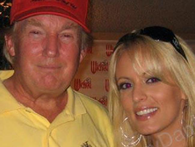 Donald Trump with Stormy Daniels, real name Stephanie Clifford, in 2006. Picture: MySpace