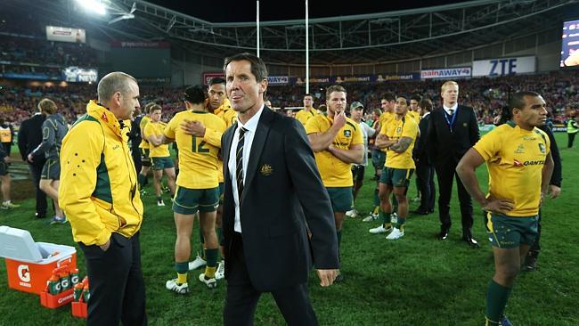 A dejected Robbie Deans after Australia's big loss to the British and Irish Lions in Sydney.