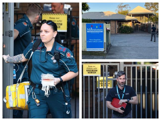 Paramedics rushed to a Brisbane childcare centre after children were exposed to an "unknown substance".