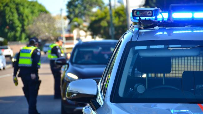 Police at a static roadside breath test site on Balls Lane in Mysterton as Operation Cold Snap rolls out for the school holidays. Picture: Natasha Emeck