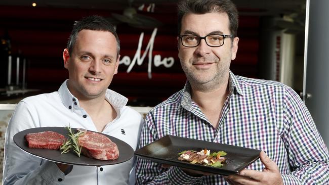 Moo Moo Bar and Grill owners Steven Adams and JP Duitsch. Picture: Jerad Williams