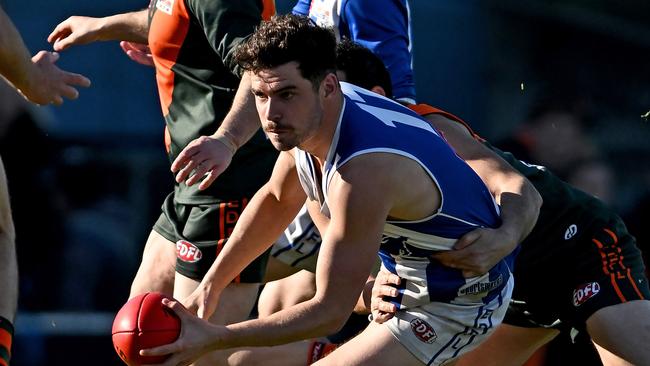 Oak ParkÃs Cameron Milich during the EDFL Division 2 Grand Final between Keilor Park and Oak Park in Essendon, Saturday, Sept. 3, 2022. Picture: Andy Brownbill