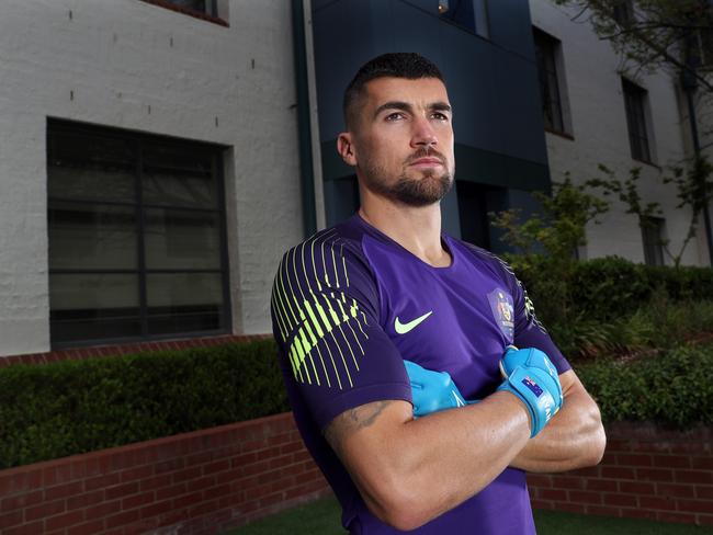 Socceroos goalkeeper Mat Ryan talks about playing in the world's most famous league. {Portrait in full Socceroos gear ahead of World Cup qualifier bv Nepal on Thursday. Picture Gary Ramage