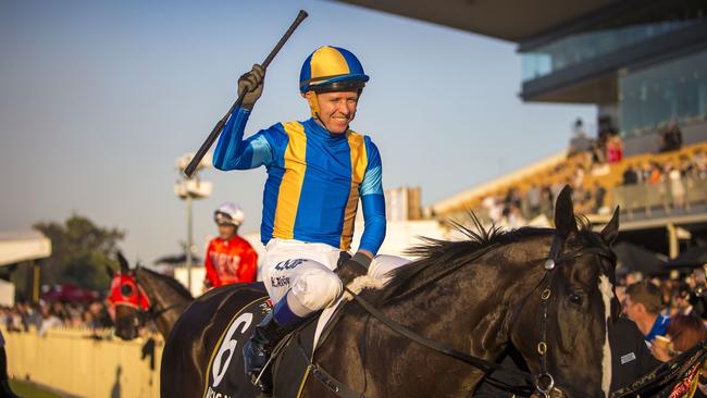 Kerrin McEvoy and Music Magnate return to scale after winning the Doomben 10,000.